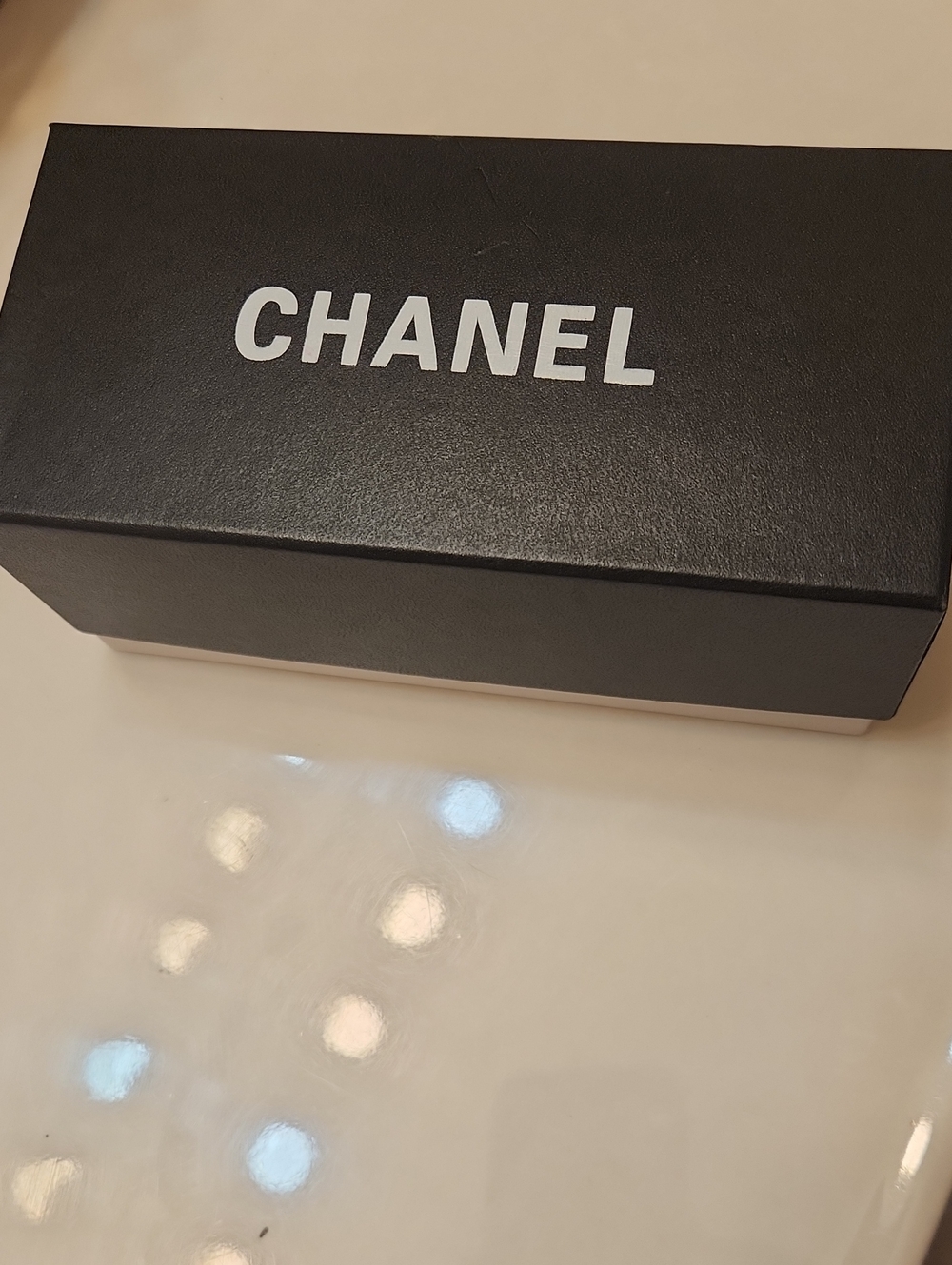 CHANEL Black and White Logo Gift Box